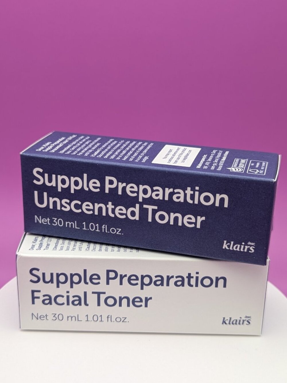 Klairs Supple Preparation Facial Toner Travel Size x2 Scented & Unscented NIB
